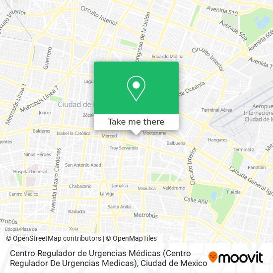 Centro Regulador de Urgencias Médicas (Centro Regulador De Urgencias Medicas) map