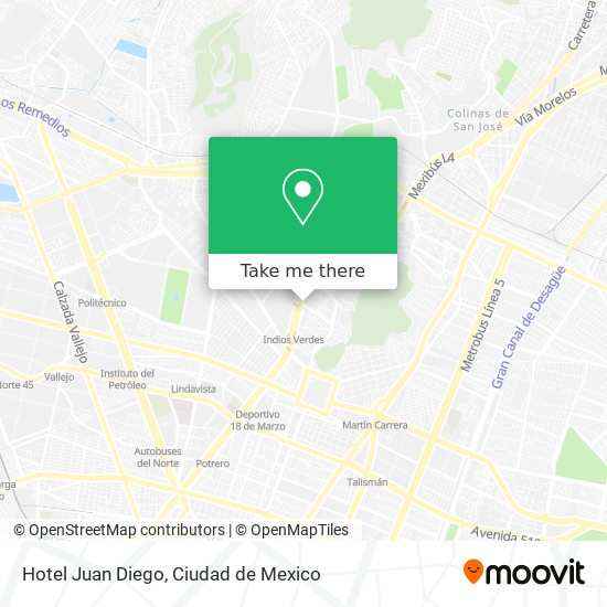 Mapa de Hotel Juan Diego