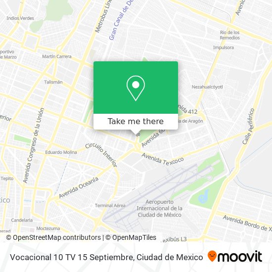 Vocacional 10 TV 15 Septiembre map