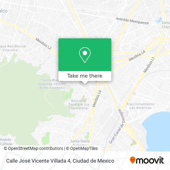 Mapa de Calle José Vicente Villada 4