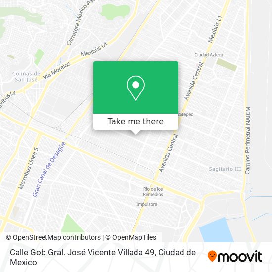 Calle Gob Gral. José Vicente Villada 49 map