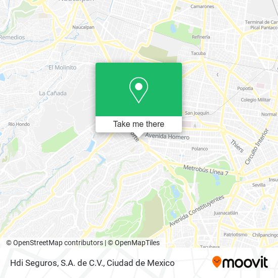 Hdi Seguros, S.A. de C.V. map