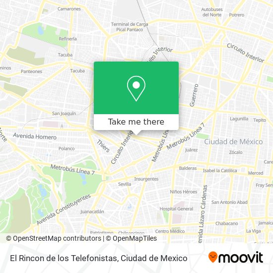 Mapa de El Rincon de los Telefonistas