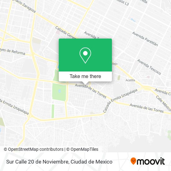 Mapa de Sur Calle 20 de Noviembre