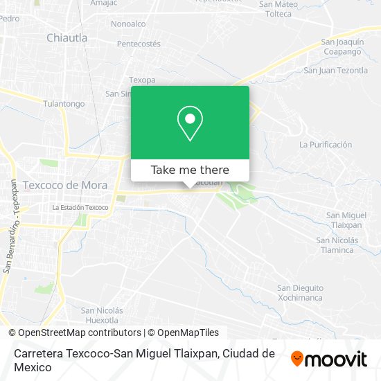 Carretera Texcoco-San Miguel Tlaixpan map