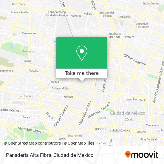 Mapa de Panaderia Alta Fibra