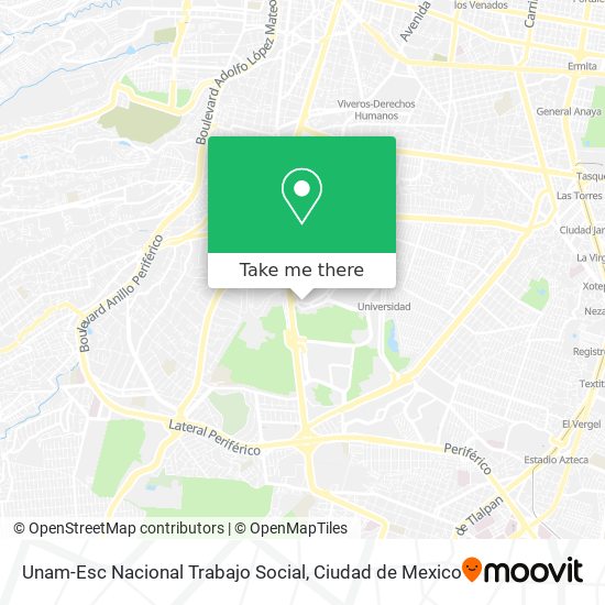 Unam-Esc Nacional Trabajo Social map