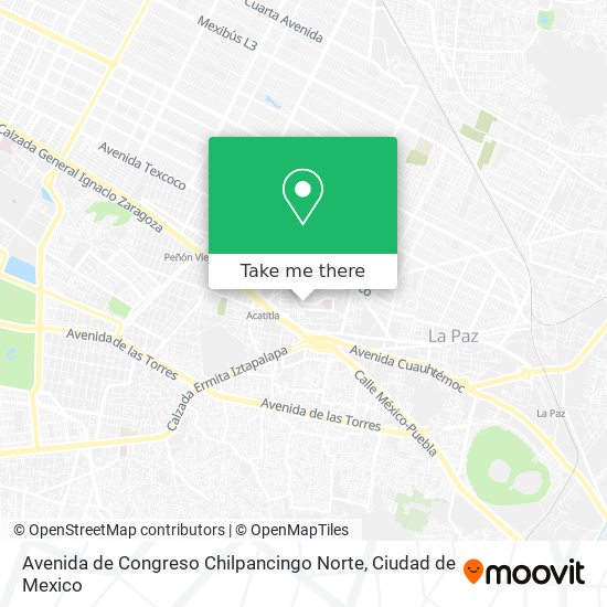 Mapa de Avenida de Congreso Chilpancingo Norte