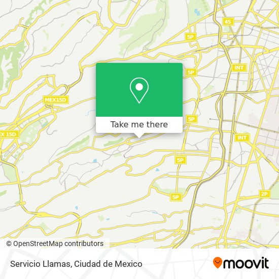 Servicio Llamas map