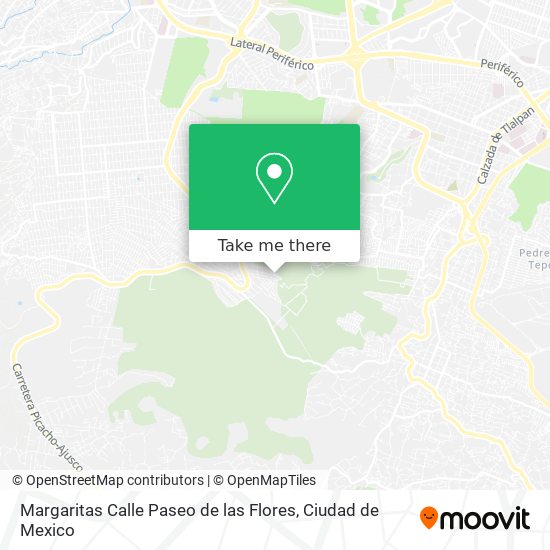 Mapa de Margaritas Calle Paseo de las Flores