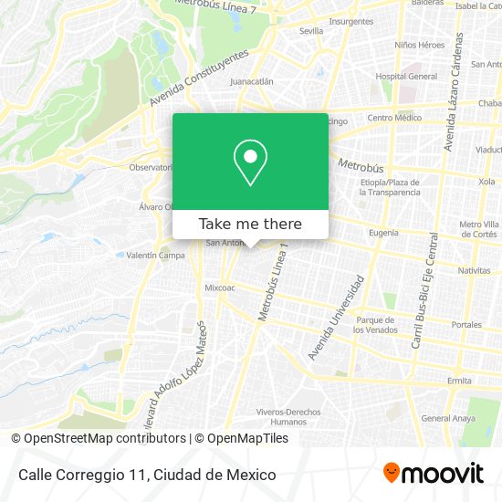 Calle Correggio 11 map