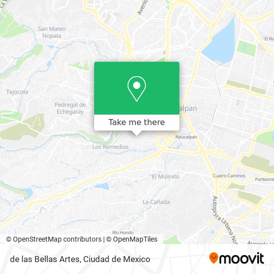 de las Bellas Artes map