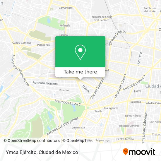 Ymca Ejército map