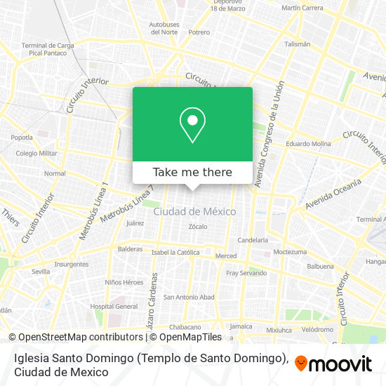 Mapa de Iglesia Santo Domingo (Templo de Santo Domingo)