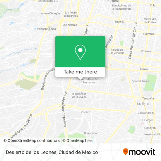 Desierto de los Leones map