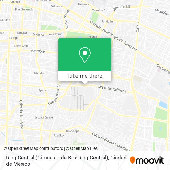 Mapa de Ring Central (Gimnasio de Box Ring Central)