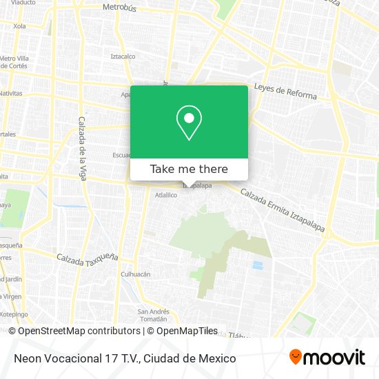 Neon Vocacional 17 T.V. map