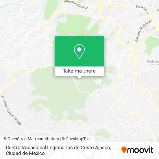 Mapa de Centro Vocacional Legionarios de Cristo Ajusco