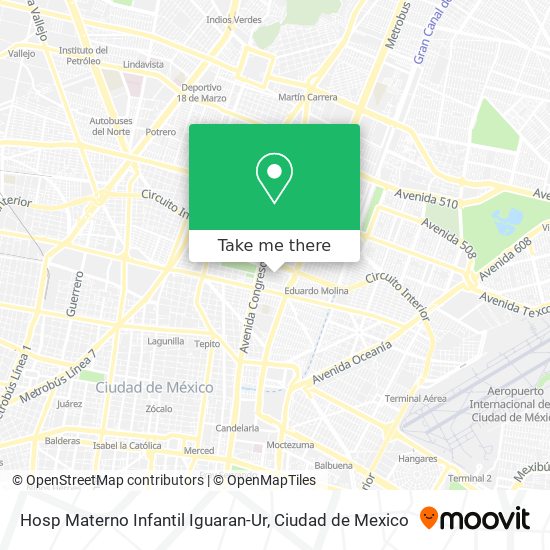 Hosp Materno Infantil Iguaran-Ur map