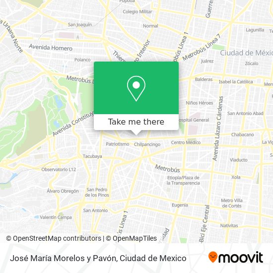 José María Morelos y Pavón map
