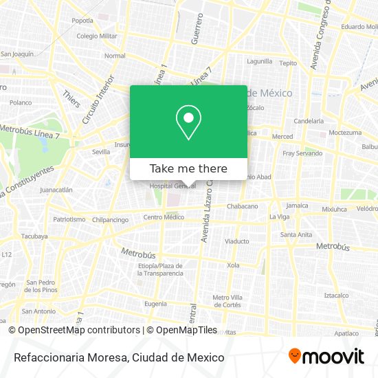 Refaccionaria Moresa map