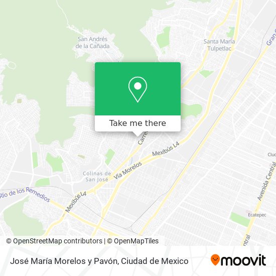 José María Morelos y Pavón map