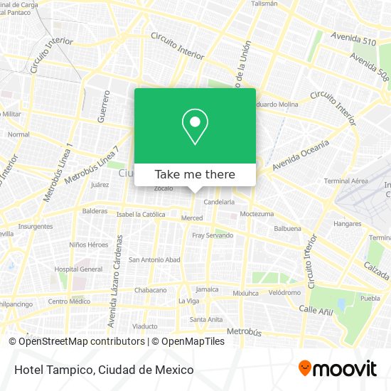 Mapa de Hotel Tampico