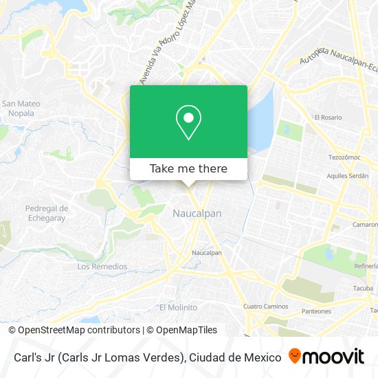 Mapa de Carl's Jr (Carls Jr Lomas Verdes)