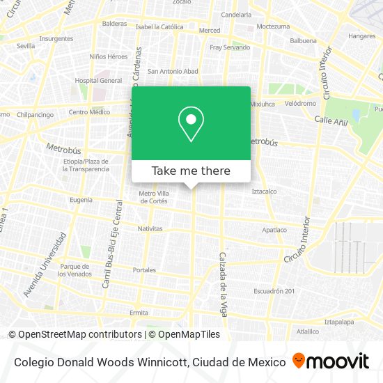 Colegio Donald Woods Winnicott map