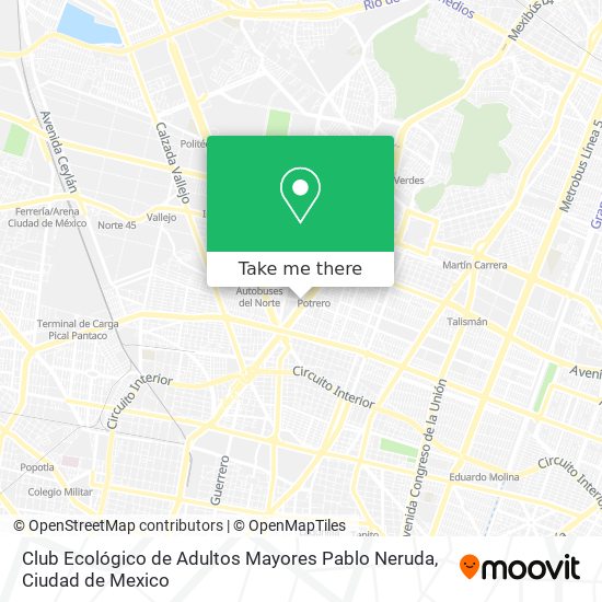 Club Ecológico de Adultos Mayores Pablo Neruda map