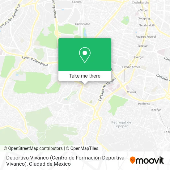 Mapa de Deportivo Vivanco (Centro de Formación Deportiva Vivanco)