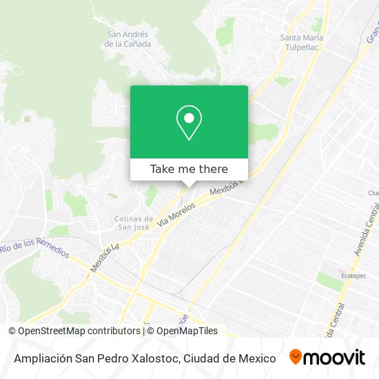 Ampliación San Pedro Xalostoc map