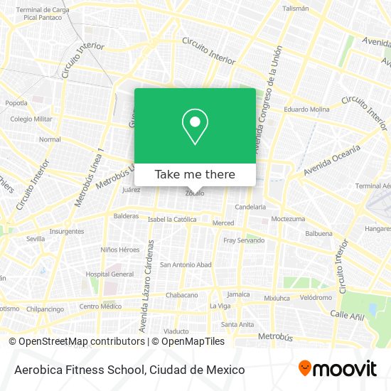 Aerobica Fitness School map