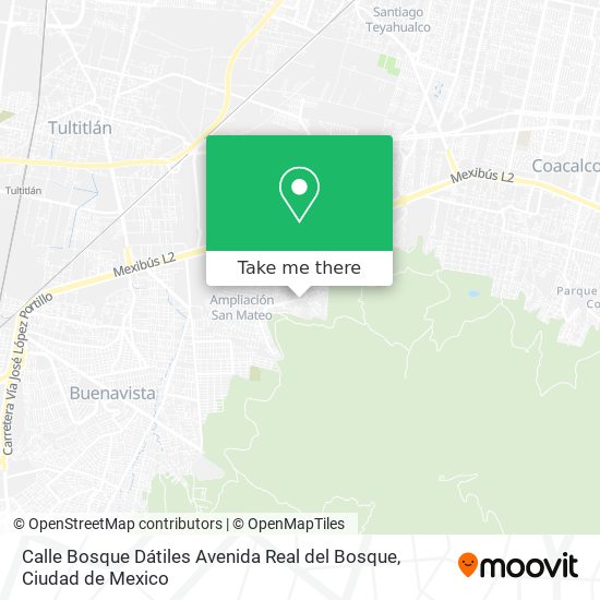 Mapa de Calle Bosque Dátiles Avenida Real del Bosque