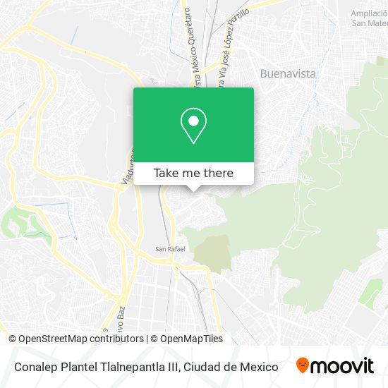Mapa de Conalep Plantel Tlalnepantla III