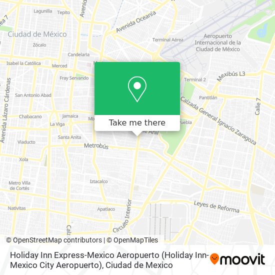 Mapa de Holiday Inn Express-Mexico Aeropuerto