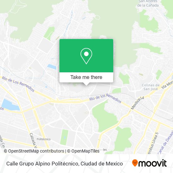 Calle Grupo Alpino Politécnico map