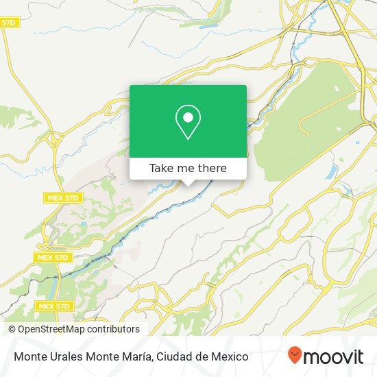 Mapa de Monte Urales Monte María, Ejido San Bartolomé Coatepec