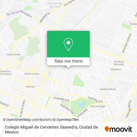 Mapa de Colegio Miguel de Cervantes Saavedra