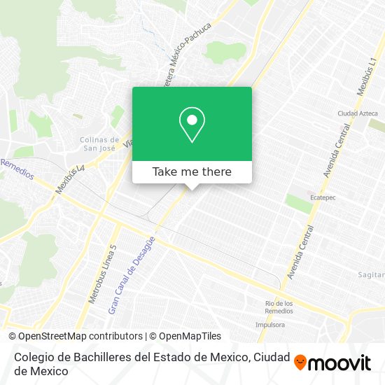 Colegio de Bachilleres del Estado de Mexico map