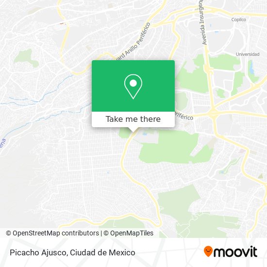 Mapa de Picacho Ajusco