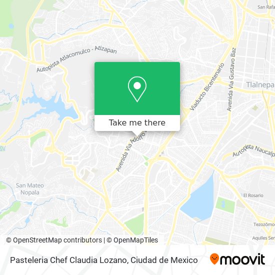 Mapa de Pasteleria Chef Claudia Lozano