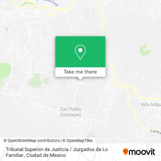 Tribunal Superior de Justicia / Juzgados de Lo Familiar. map