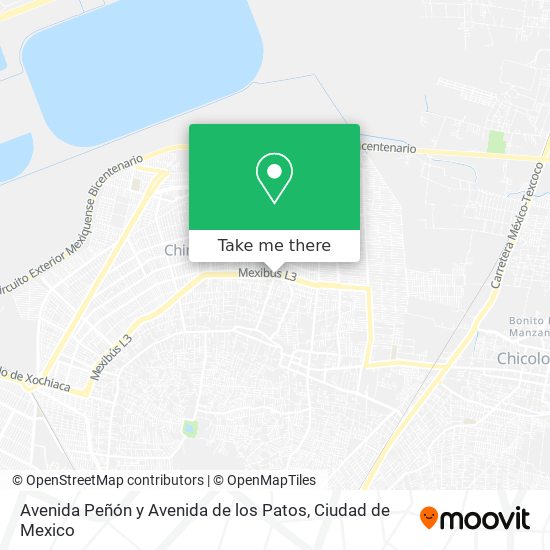 Mapa de Avenida Peñón y Avenida de los Patos