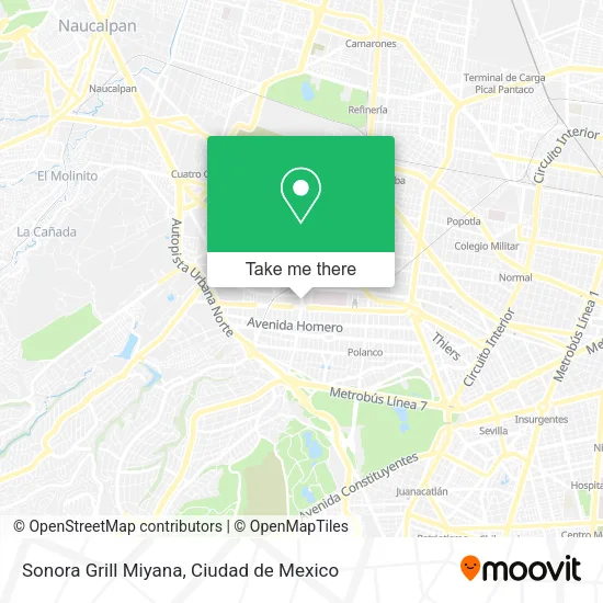 Sonora Grill Miyana map