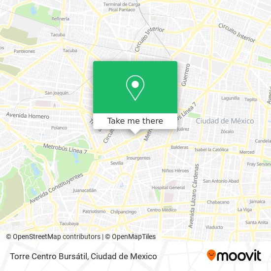 Torre Centro Bursátil map