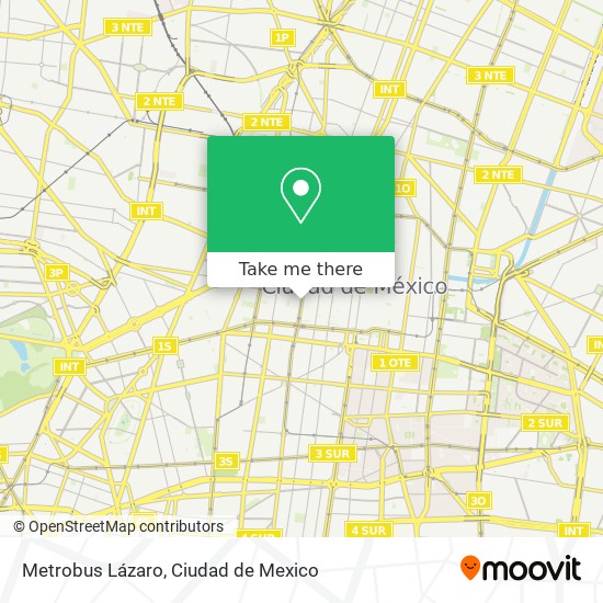Mapa de Metrobus Lázaro