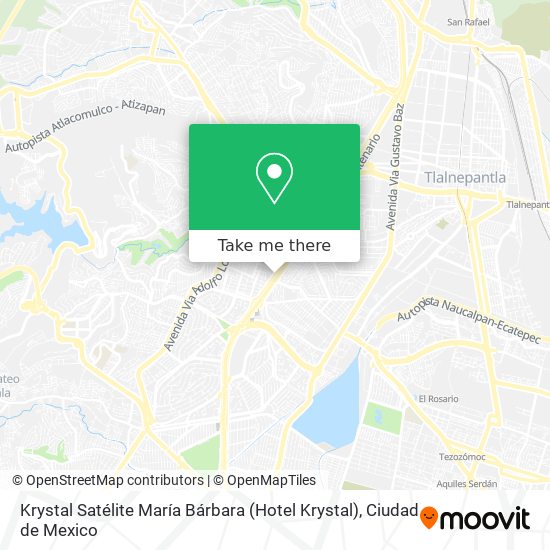 Mapa de Krystal Satélite María Bárbara (Hotel Krystal)