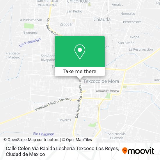 Calle Colón Vía Rápida Lechería Texcoco Los Reyes map