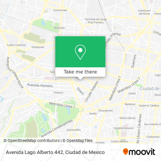 Mapa de Avenida Lago Alberto 442